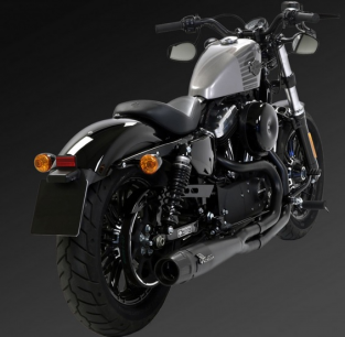 Arrow Mohican RVS Black 2-1 Compleet Uitlaatsysteem met E-keur Harley Sportster 1200 / 883 2004 > 2014